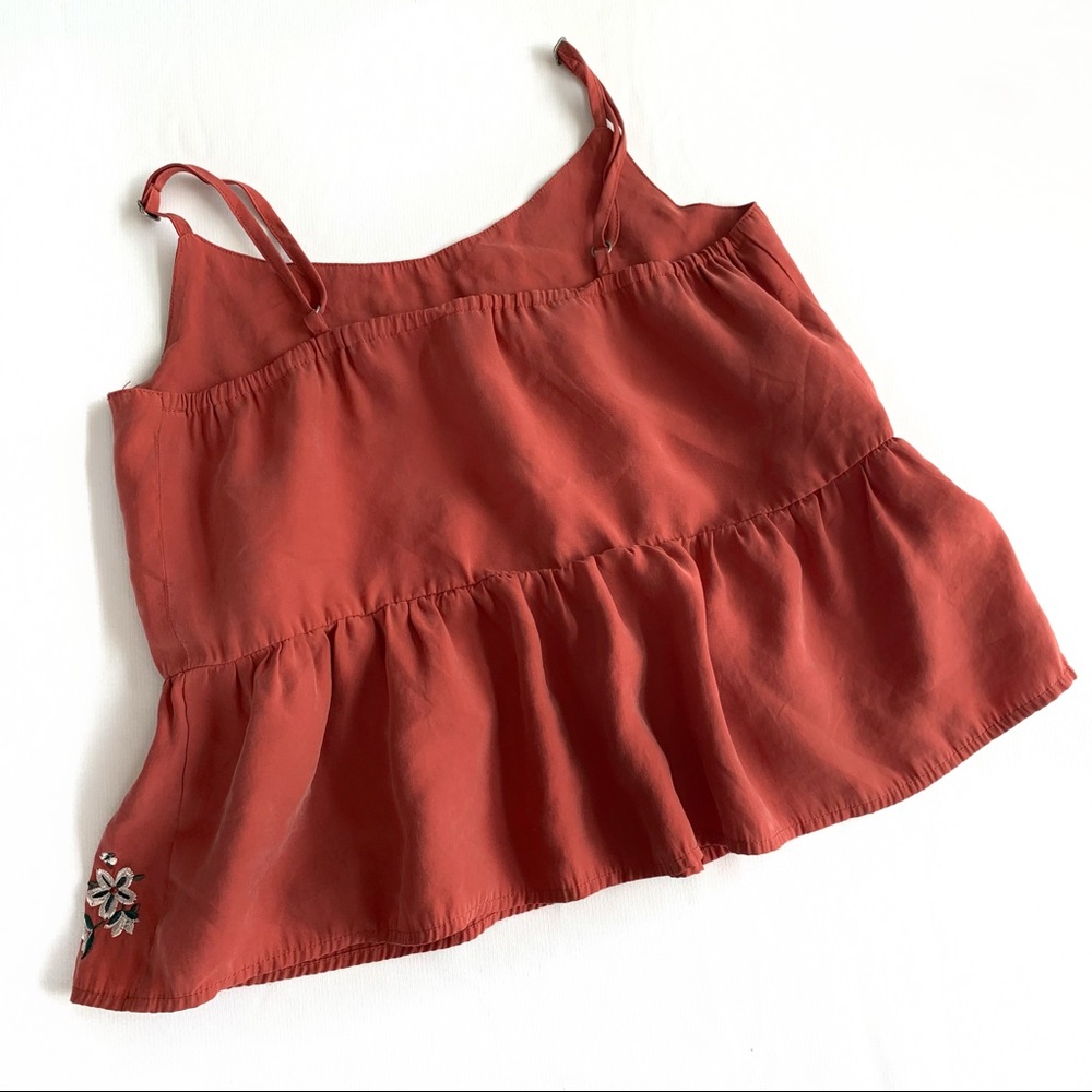 Gorgeous Rust Ruffle Tank - Girls Size Med - Picture 4 of 4